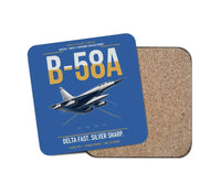 Thumbnail for B-58A Hustler design on blue 1 piece coaster