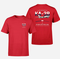 Thumbnail for KA-3B Skywarrior design on red double-side t-shirt, double-side print