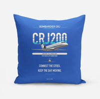 Thumbnail for Bombardier CRJ200 design on blue pillow