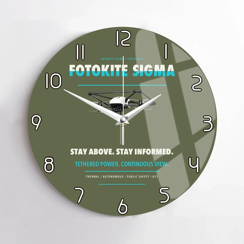 Fotokite Sigma design on green army no frame wall clock