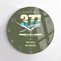 Thumbnail for Boeing 377 Stratocruiser design on green army no frame wall clock