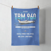 Thumbnail for Daher TBM 960 design on blue towel