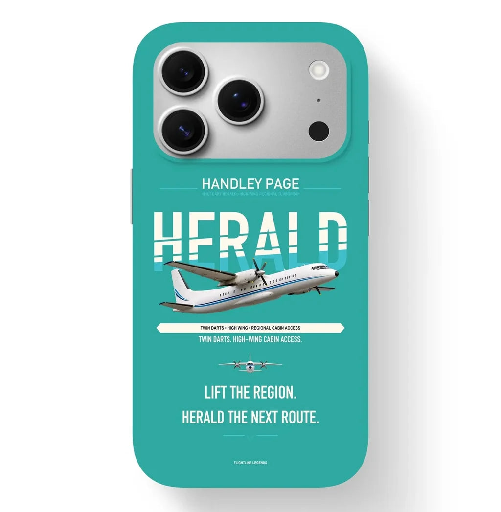 Handley Page HPR.7 Dart Herald Case design on turquoise iphone case