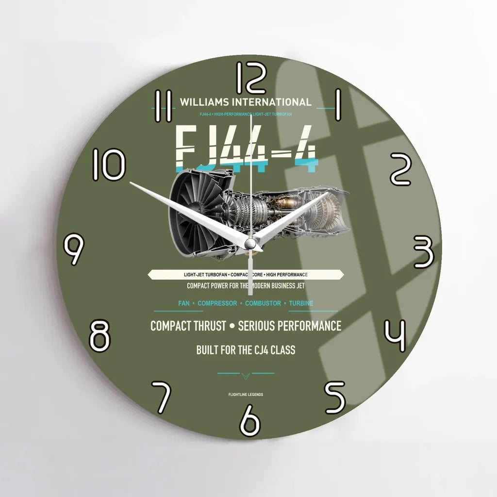 FJ44-4 design on green army no frame wall clock