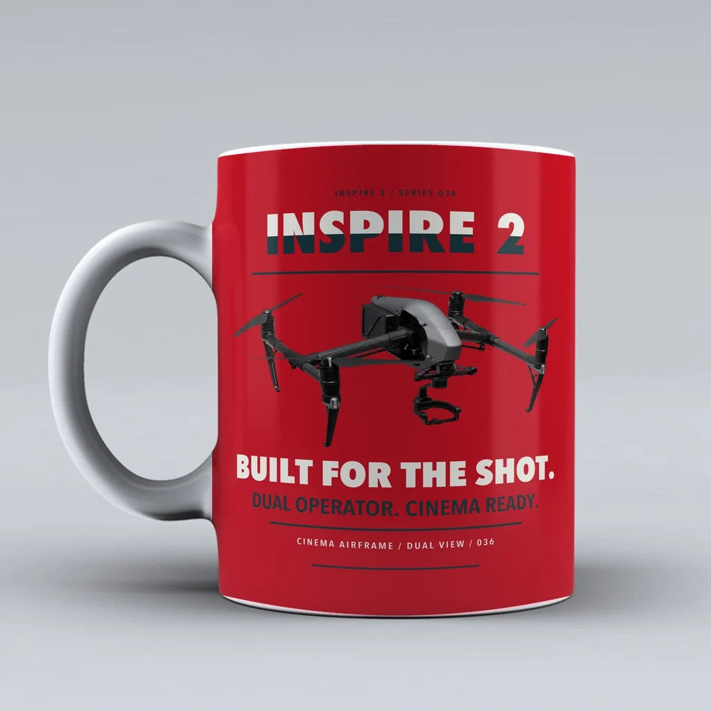 Inspire 2 Mug design on red dji