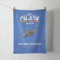 Thumbnail for Sikorsky CH-53K King Stallion design on blue towel