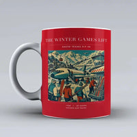 Thumbnail for VINTAGE G4130 - The Winter Games Lift - Ceramic Mug design on red