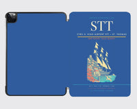 Thumbnail for Cyril E. King Airport (STT) design on blue ipad tablet case