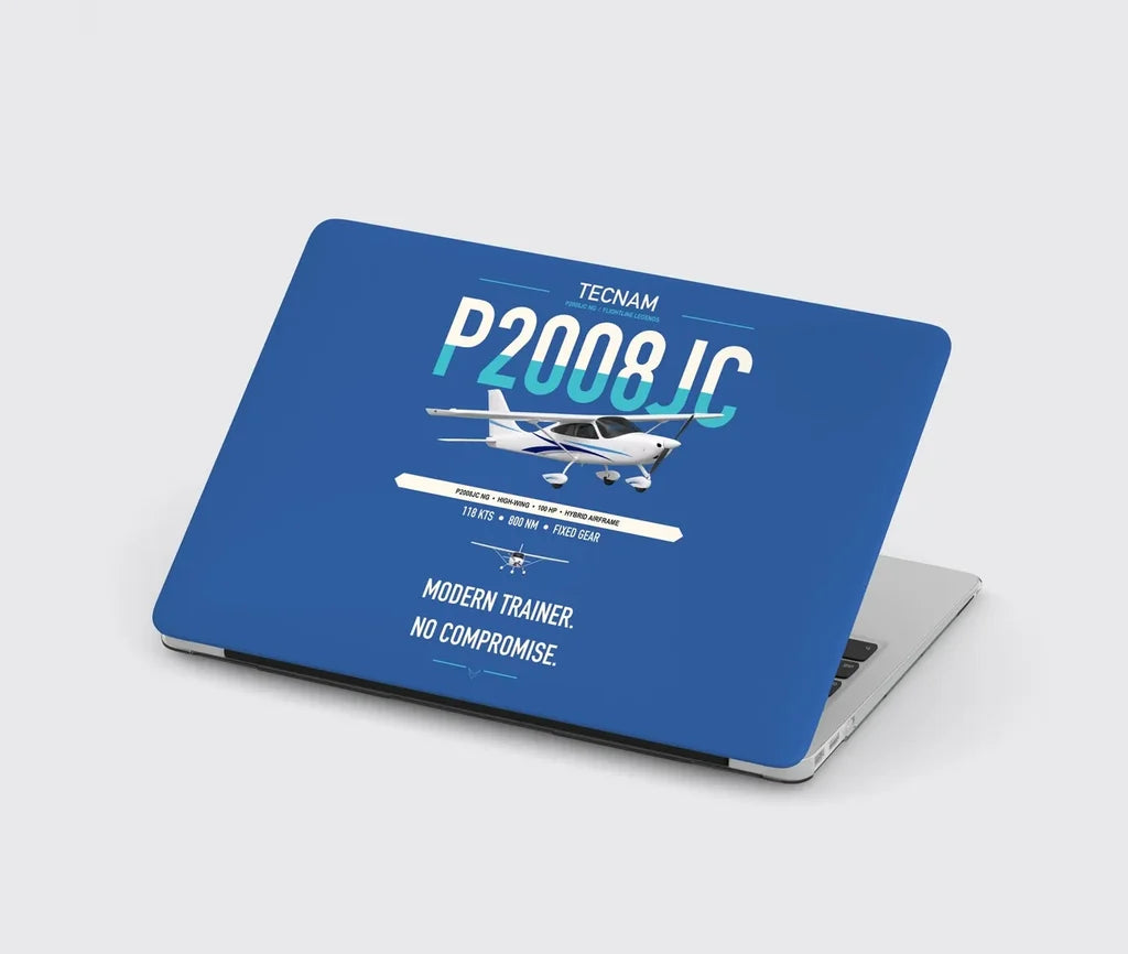 Tecnam P2008JC NG design on blue MacBook case