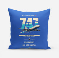 Thumbnail for Boeing 747-400 design on blue pillow