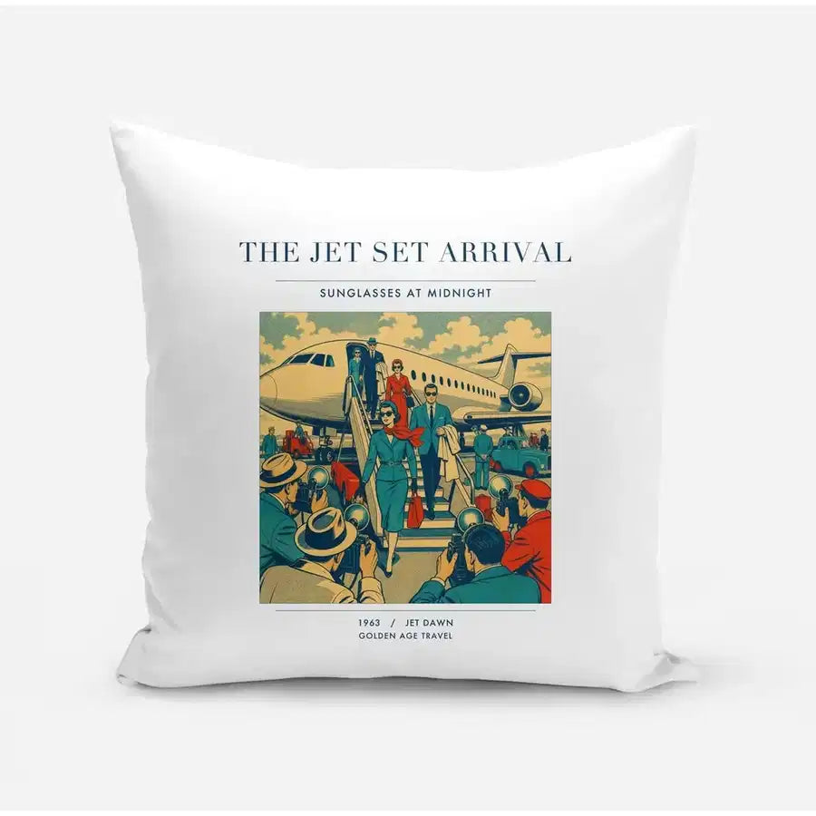 VINTAGE G4121 - The Jet Set Arrival - Designed Pillows design on white