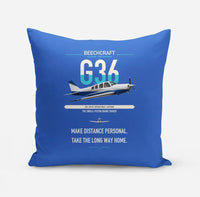 Thumbnail for Beechcraft Bonanza G36 design on blue pillow