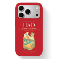 Thumbnail for Halmstad Airport (HAD) design on red iPhone 17 Pro MagSafe case