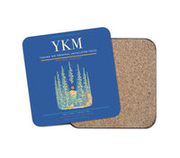 Thumbnail for Yakima Air Terminal (McAllister Field) (YKM) design on blue 1 piece coaster