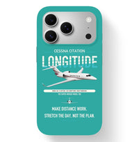 Thumbnail for Cessna Citation Longitude design on turquoise magsafe iphone case, for iPhone 17 Pro