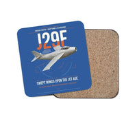 Thumbnail for Saab J 29F Tunnan design on blue 1 piece coaster