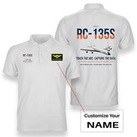 Thumbnail for RC-135S Cobra Ball design on white+name double-side polo t-shirt, double-side print