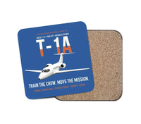 Thumbnail for T-1A Jayhawk Advanced Jet Trainer design on blue 1 piece coaster