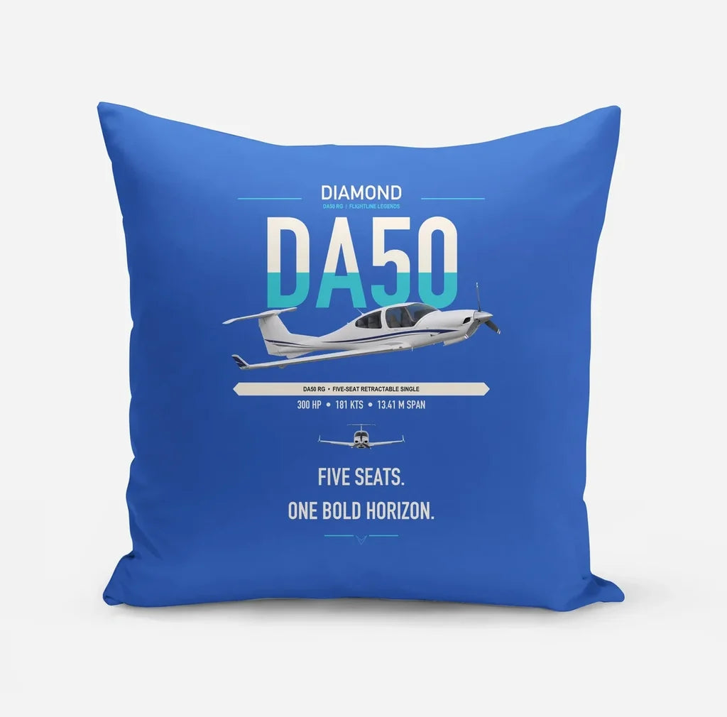 Diamond DA50 RG design on blue pillow