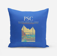 Thumbnail for Tri-Cities Airport (PSC) design on blue pillow