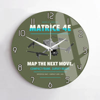Thumbnail for DJI Matrice 4E design on green army no frame wall clock