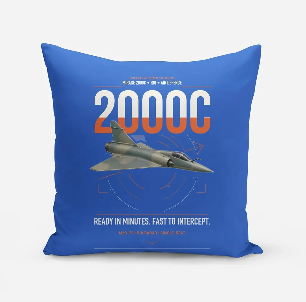 Dassault Mirage 2000C RDI design on blue pillow