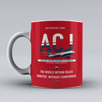 Thumbnail for ACJ330neo Mug design on red airbus