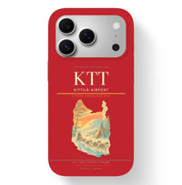 Thumbnail for Kittilä Airport (KTT) design on red iPhone 17 Pro MagSafe case