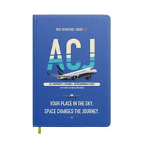 Thumbnail for Airbus ACJ TwoTwenty design on blue notebook