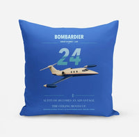 Thumbnail for Bombardier Learjet 24 design on blue pillow