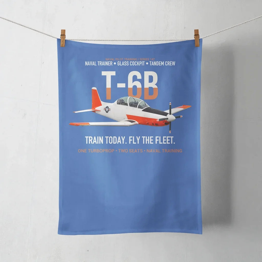 T-6B Texan II Naval Aviator Training design on blue towel
