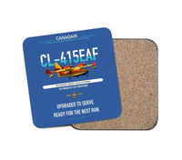 Thumbnail for Canadair CL-415EAF design on blue 1 piece coaster