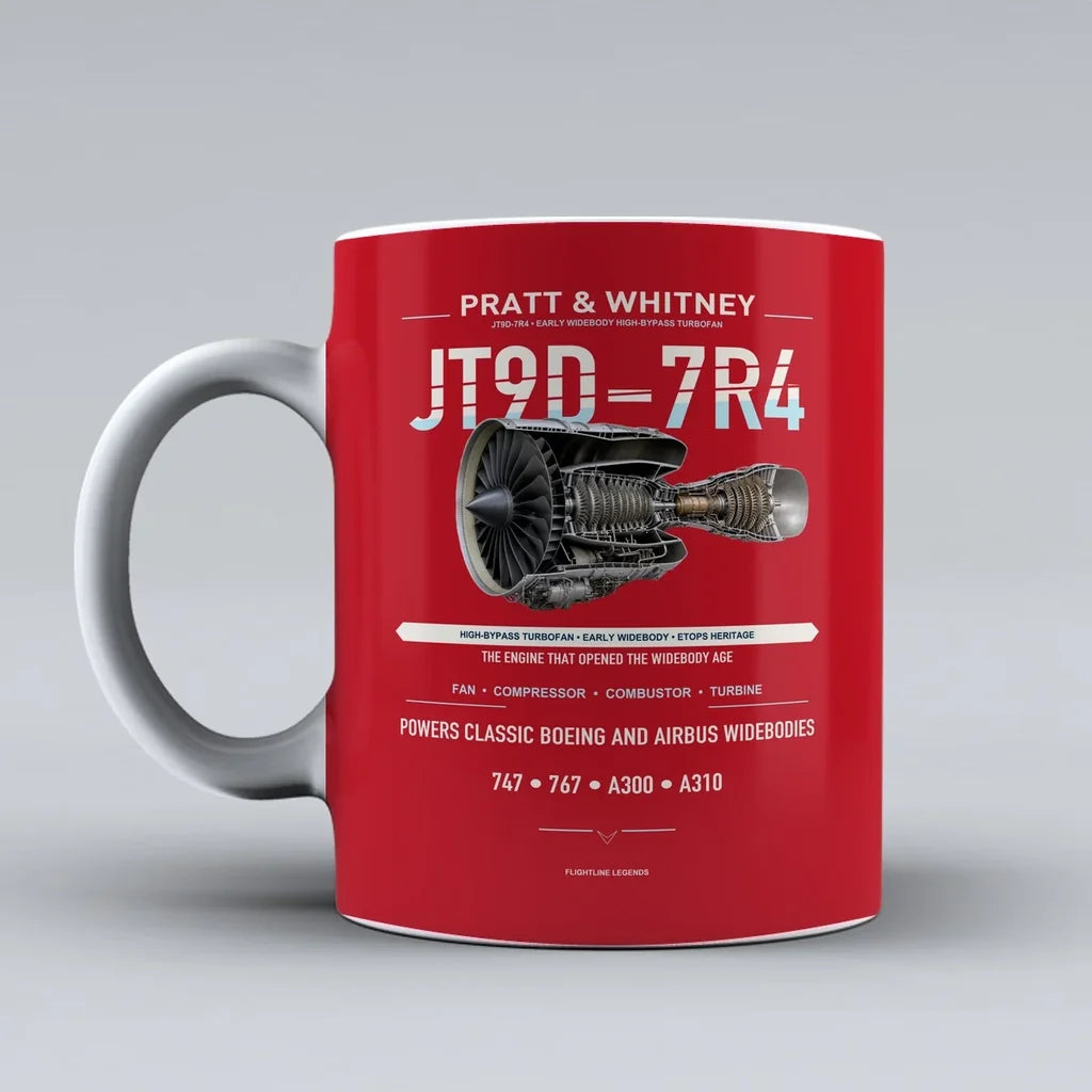 Mug design on red jt9d 7r4