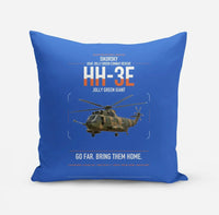 Thumbnail for Sikorsky HH-3E Jolly Green Giant design on blue pillow