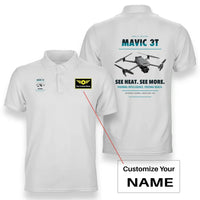 Thumbnail for DJI Mavic 3 Thermal design on white polo with custom name badge