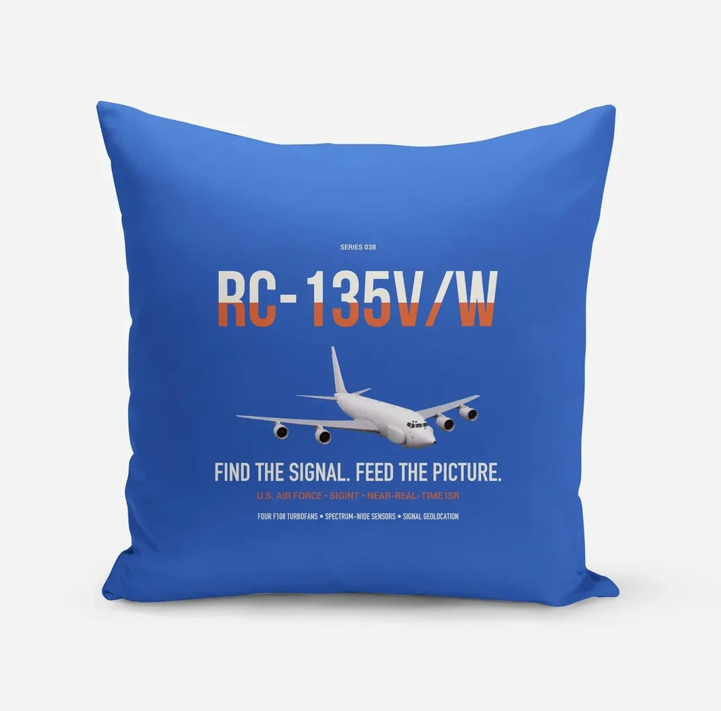 RC-135V W Rivet Joint design on blue pillow