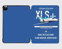 Thumbnail for Cessna Citation XLSPlus design on blue ipad tablet case
