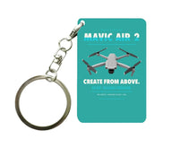 Thumbnail for DJI Mavic Air 2 Key Chain design on turquoise key chain