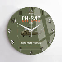 Thumbnail for Sikorsky CH-34C Choctaw design on green army no frame wall clock