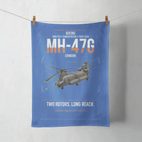 Thumbnail for Boeing MH-47G Chinook design on blue towel