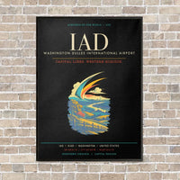 Thumbnail for Washington Dulles International Airport IAD - Canvas Framed - Black