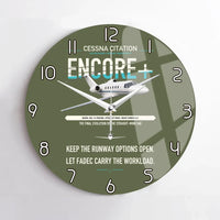 Thumbnail for Cessna Citation Encore+ design on green army no frame wall clock