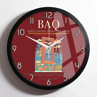 Thumbnail for Ernesto Cortissoz International Airport BAQ Wall-Clock Framed - Dark Red
