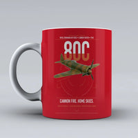 Thumbnail for IAR 80C design on red ceramic mug, double-side print