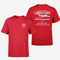 Thumbnail for Cessna Citation Longitude design on red double-side t-shirt, double-side print