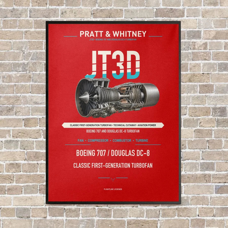 JT3D vertical canvas print - framed - red background