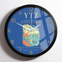 Thumbnail for Billy Bishop Toronto City Airport YTZ Wall-Clock Framed - Blue