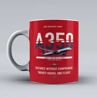 Thumbnail for A350-900ULR Mug design on red airbus