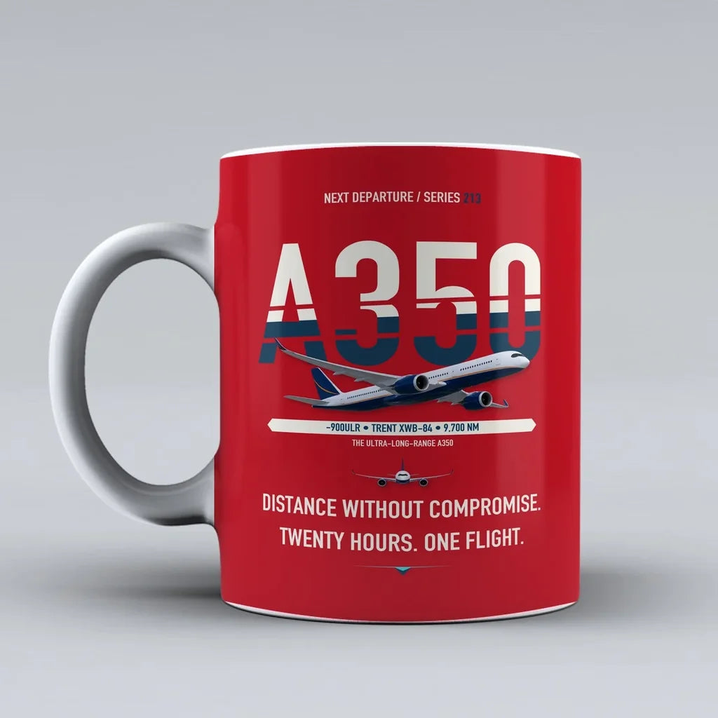 A350-900ULR Mug design on red airbus