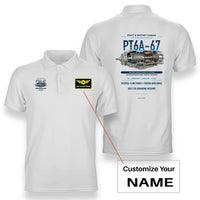 Thumbnail for PT6A-67 design on white polo with custom name badge